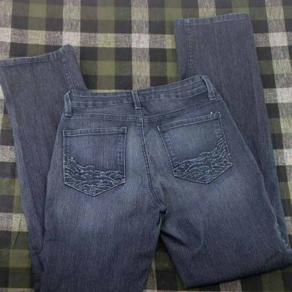 NDYJ Women's Dark Wash Lift Tuck Straight Denim Blue Jeans Size 4 - Picture 5 of 9